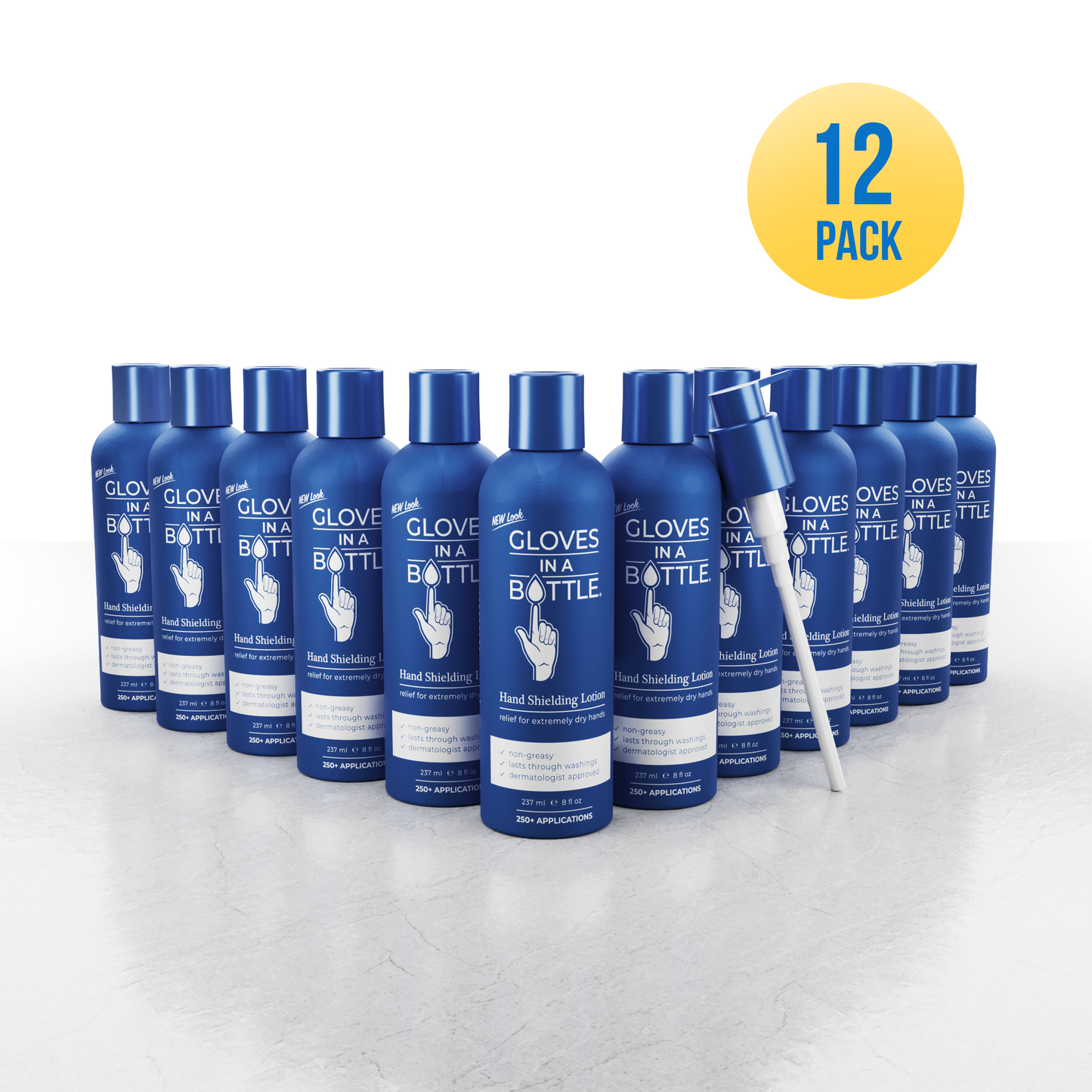 Gloves In A Bottle Shielding Lotion 8 Oz Bottle with a New Pump Value Packs