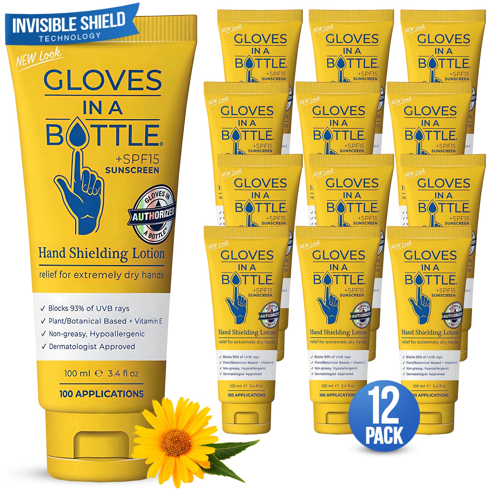 Gloves In A Bottle Hand Shielding Lotion with SPF 15, 12 pack