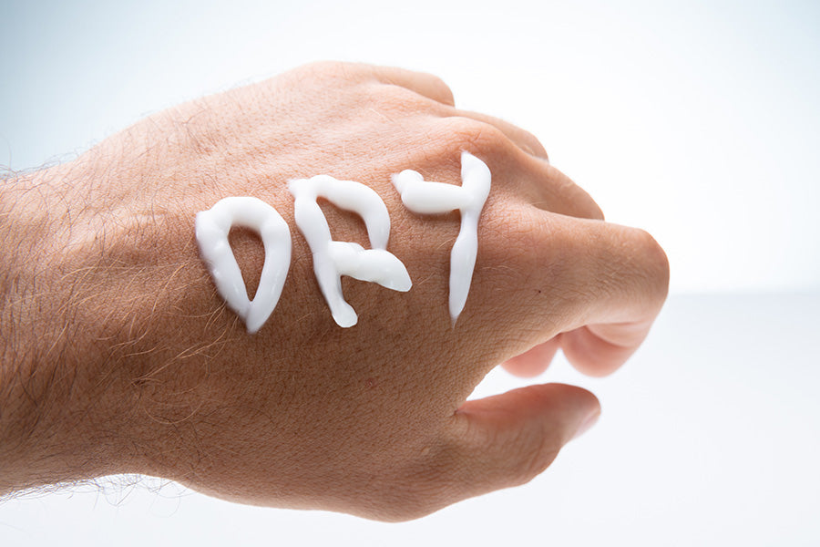 dry hands from cardboard