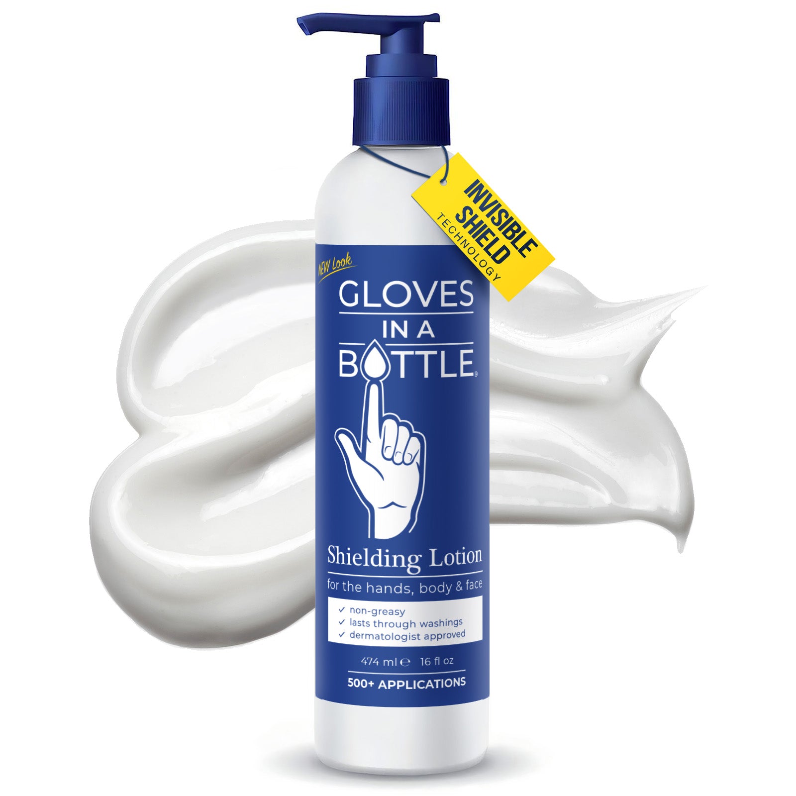 Gloves in A Bottle Shielding Lotion 16oz with Pump - Unparalleled Relief for Dry