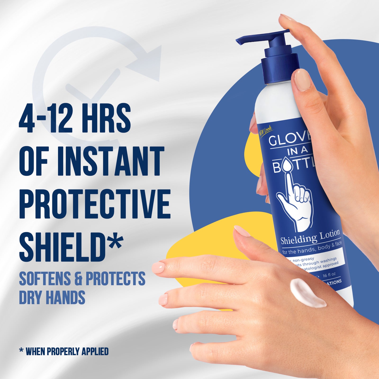 Gloves In A Bottle Hand Shielding Lotion for Dry Skin, 16 Ounce (4 Pack)