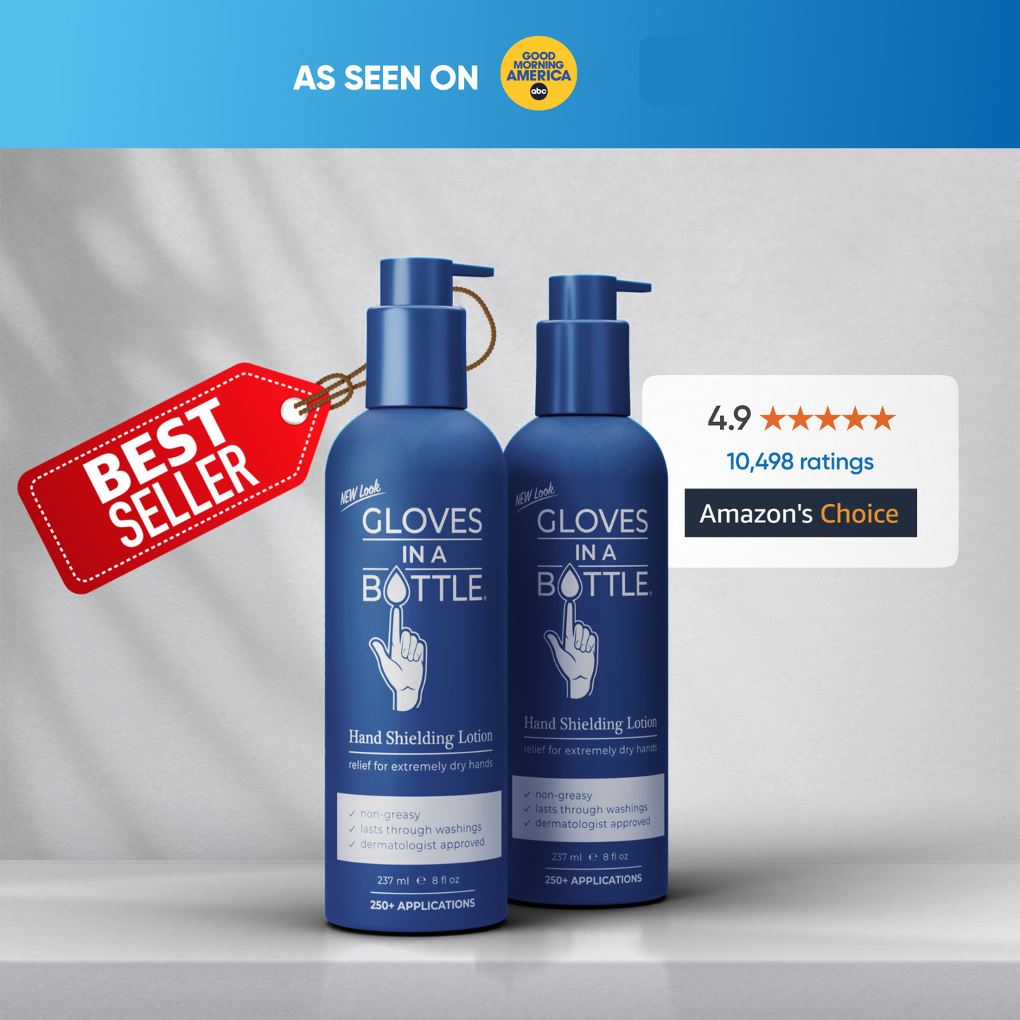 Gloves In A Bottle Shielding Lotion 2 Pack 8 Oz Bottle with New Pumps