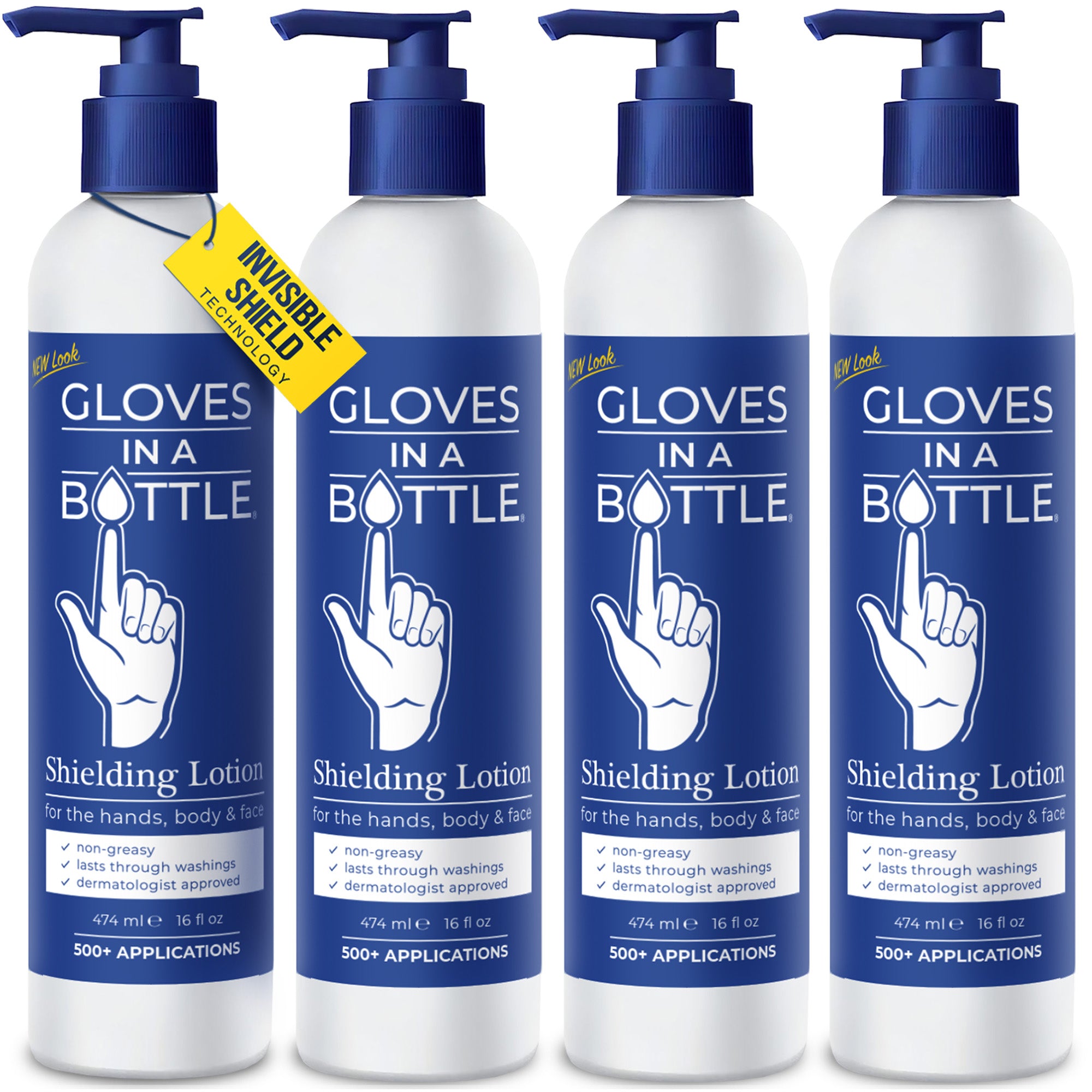 Gloves In A Bottle Hand Shielding Lotion for Dry Skin, 16 Ounce (4 Pack)