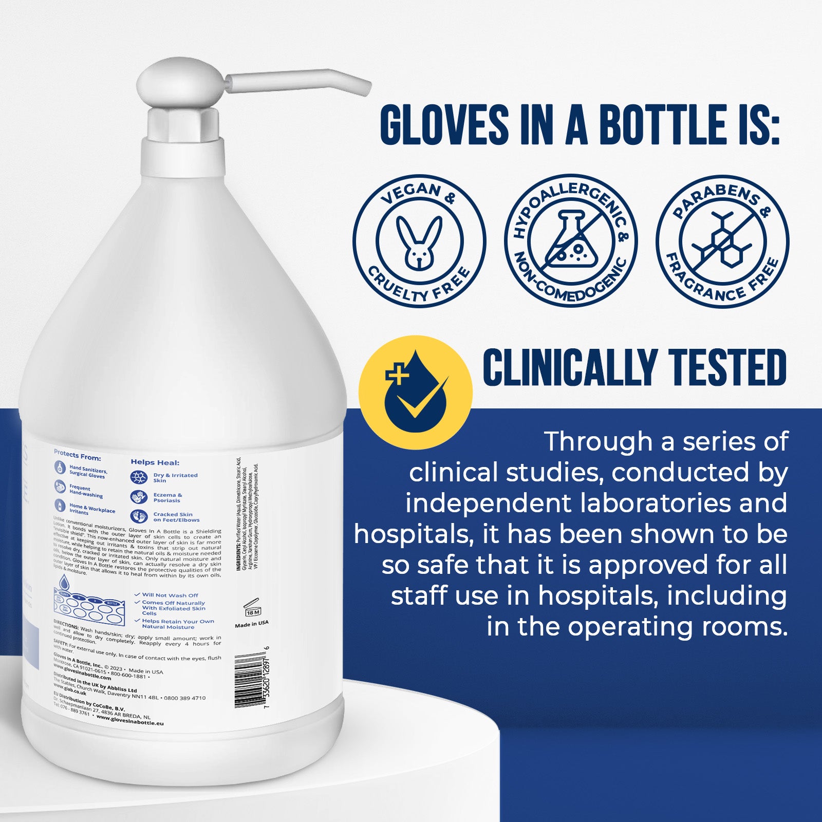 Gloves In A Bottle Gallon of Shielding Lotion for Hands and Free Gift