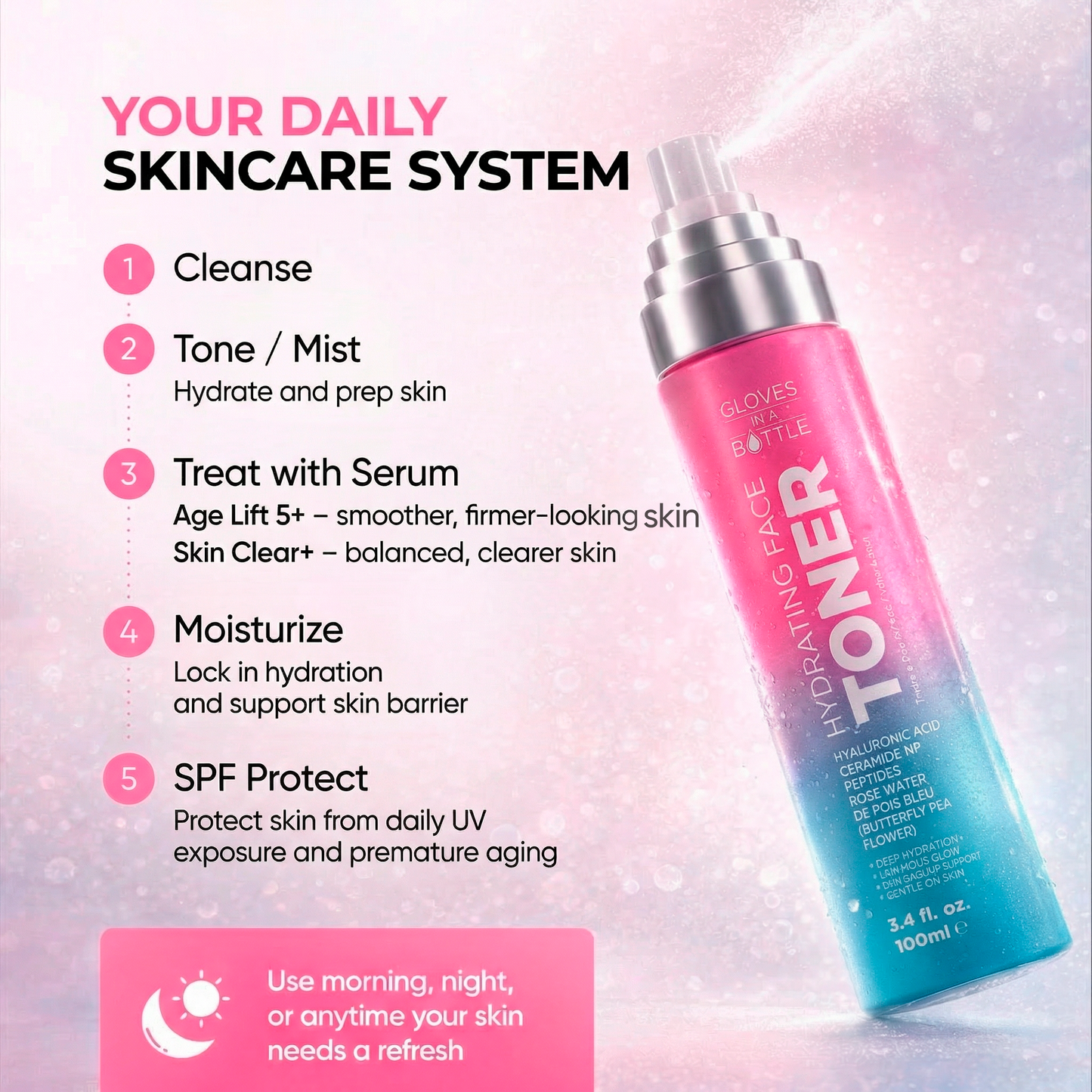 HYDRATING FACE TONER / 2-IN-1 TONER & MIST