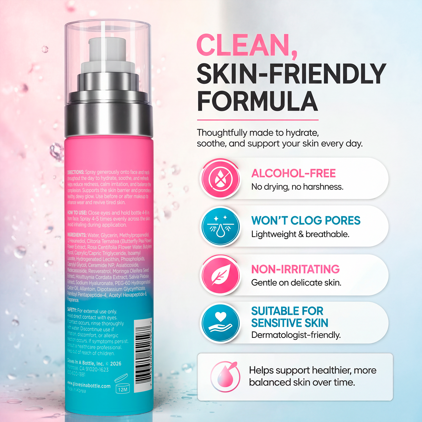 HYDRATING FACE TONER / 2-IN-1 TONER & MIST