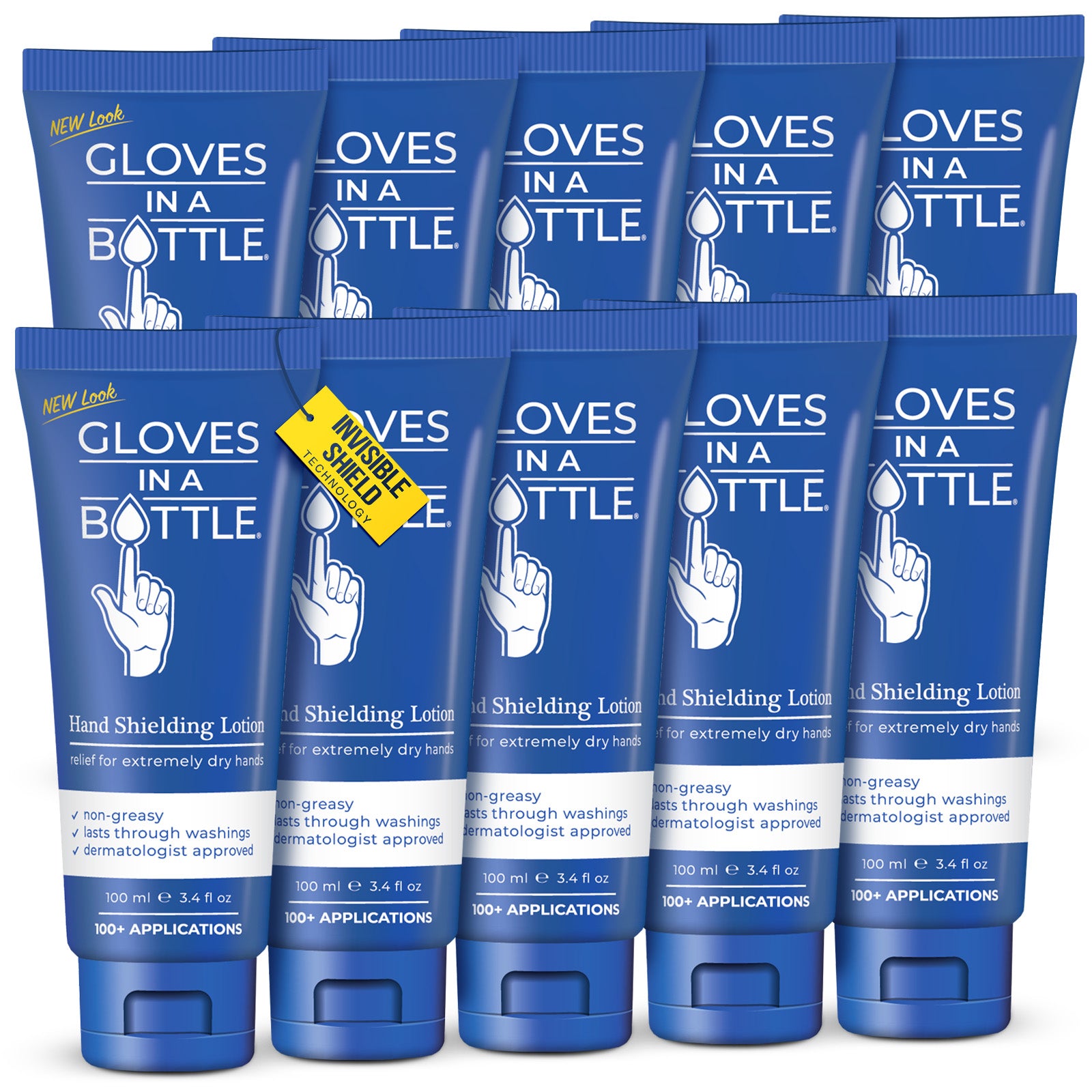 Gloves In A Bottle Hand Shielding Lotion for Dry Skin, 3.4 Ounce (10 pack)