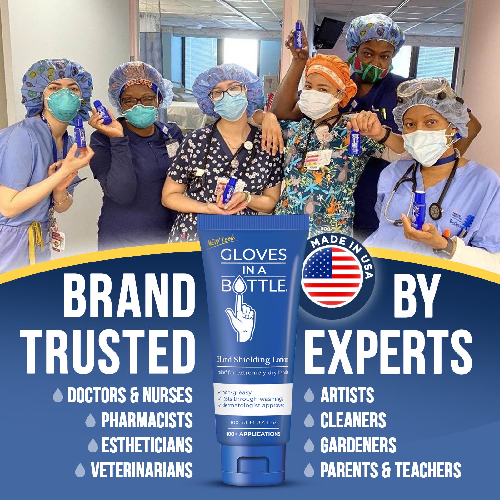 Gloves In A Bottle Hand Shielding Lotion for Dry Skin, 3.4 Ounce (10 pack)