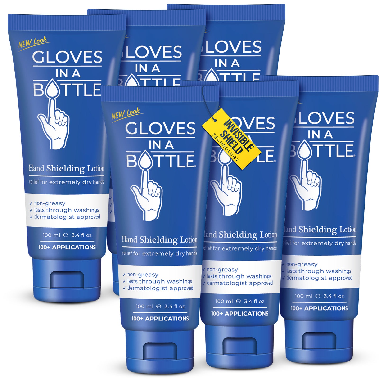 Gloves In A Bottle Hand Shielding Lotion for Dry Skin, 3.4 Ounce (6 pack)