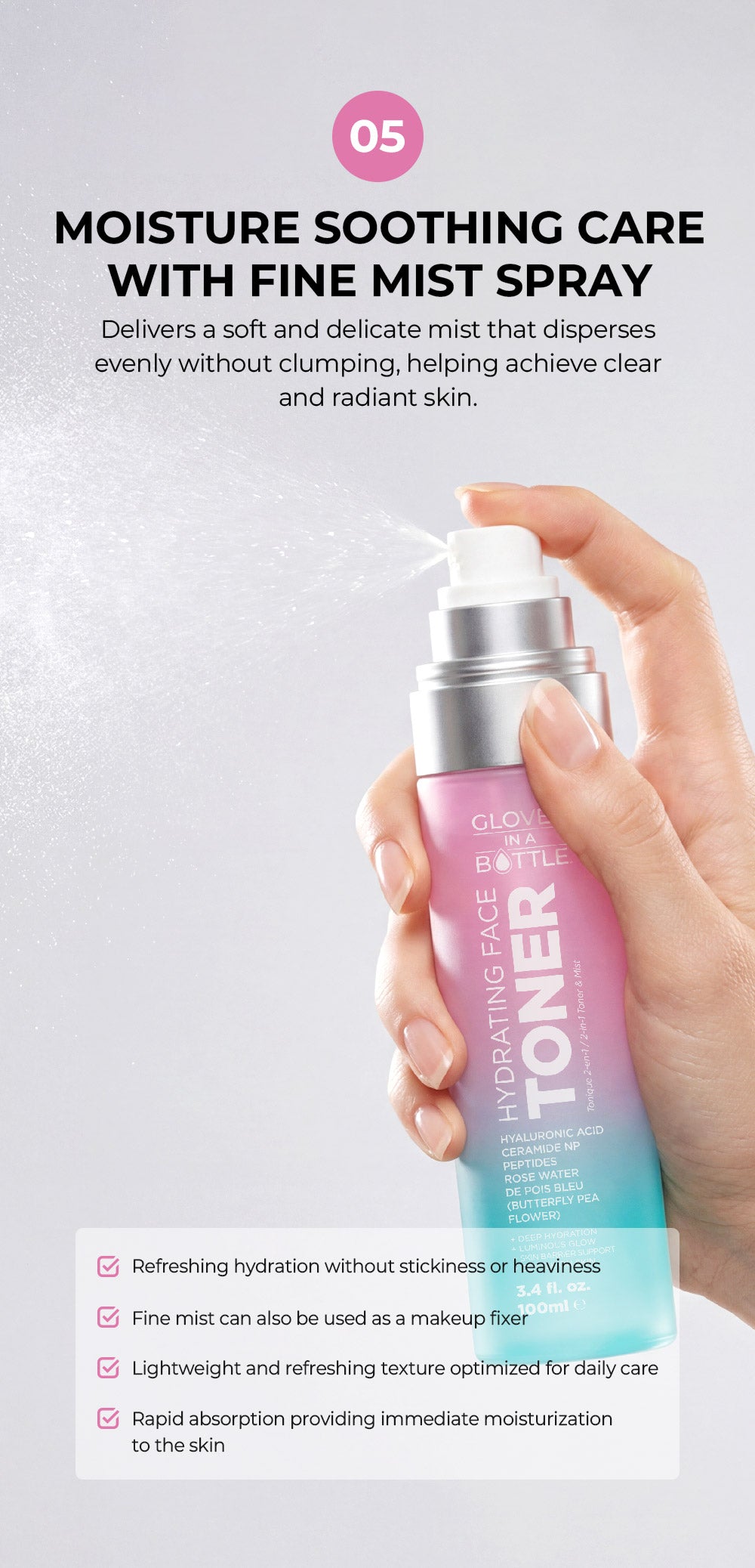 HYDRATING FACE TONER / 2-IN-1 TONER & MIST