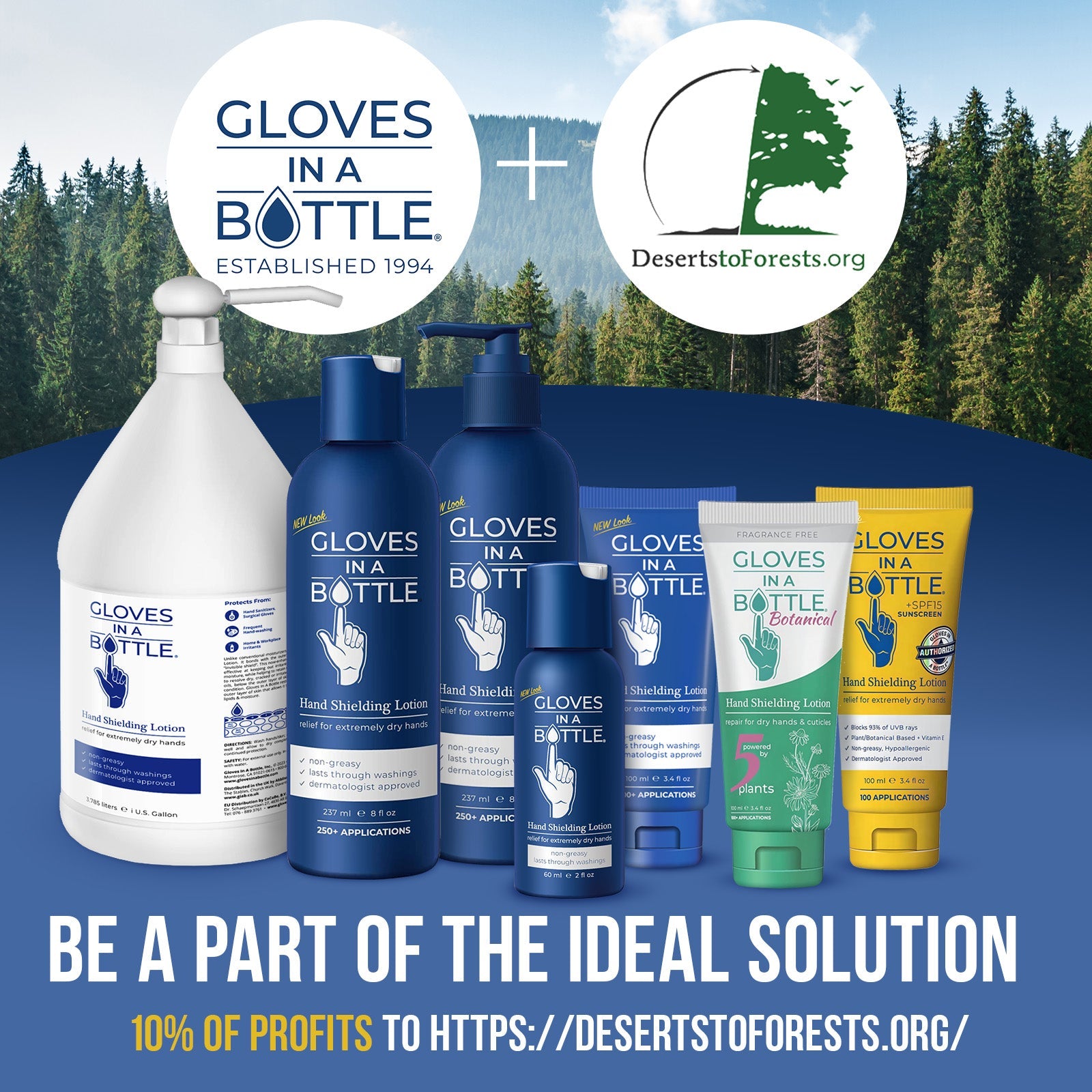 Gloves In A Bottle Shielding Lotion, 8 Ounce, 6 Pack with a New Pump