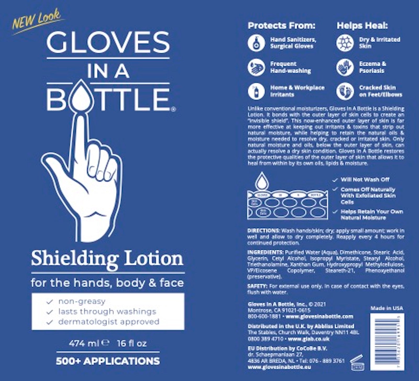 Gloves In A Bottle Hand Shielding Lotion for Dry Skin, 16 Ounce (4 Pack)