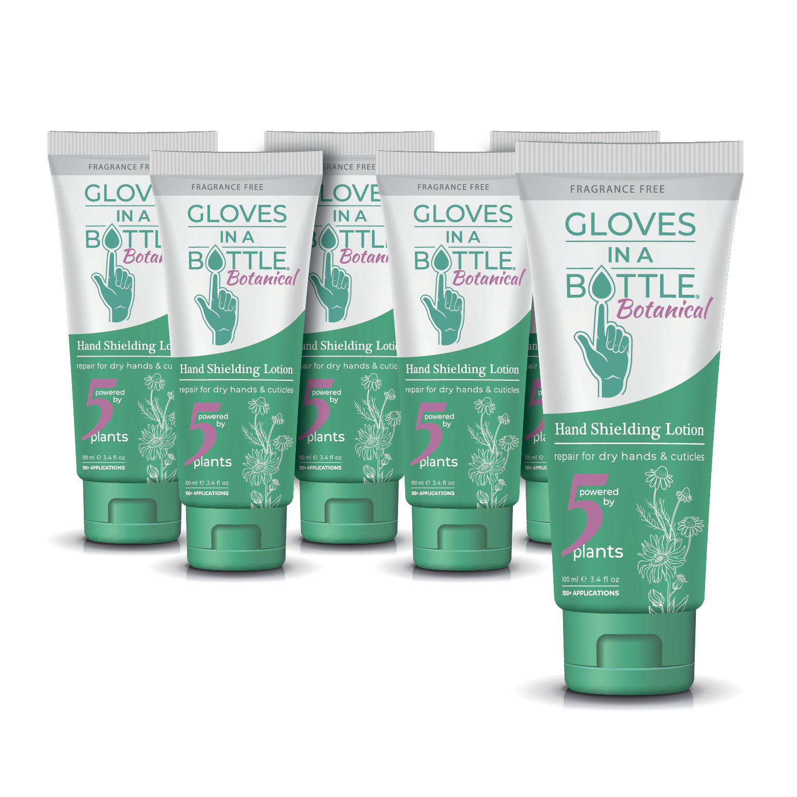 Gloves In A Bottle Hand Shielding Lotion Botanical, 6 Pack